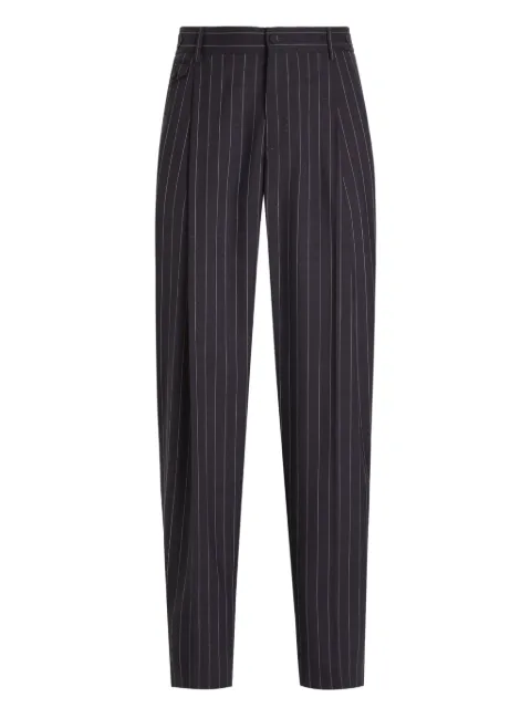 Dolce & Gabbana striped-pattern pleated trousers Blue GP1B9TFR23B