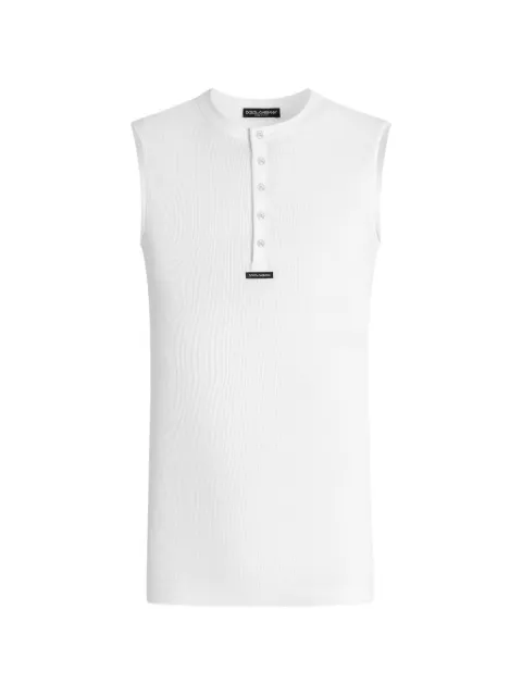 Dolce & Gabbana buttoned tank top White G8TO9TFU7AV