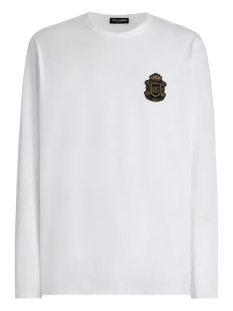 Dolce & Gabbana logo-patch T-shirt White G8PV0ZG7PZU