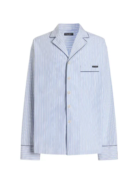 Dolce & Gabbana striped piped shirt Blue G5OI9TFR510
