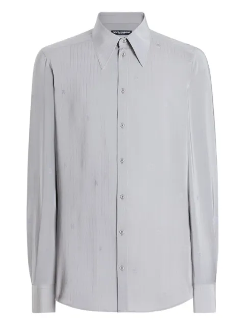 Dolce & Gabbana striped buttoned shirt Grey G5NP9TFJ1J4