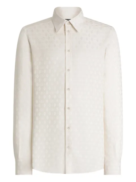 Dolce & Gabbana Martini patterned button-down shirt Neutrals G5ML1TFJ1KB