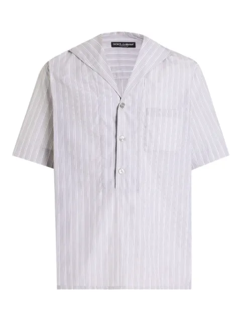 Dolce & Gabbana striped cotton poplin shirt Grey G5NE3TFR50E