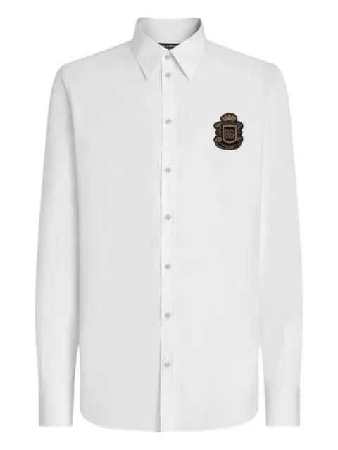Dolce & Gabbana crest-appliqué shirt White G5ML1ZGK278