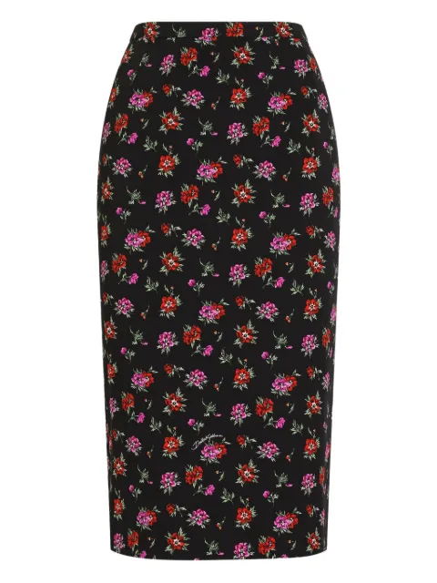 Dolce & Gabbana floral midi skirt Black F4DBNTFSA8E