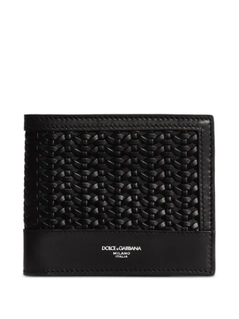 Dolce & Gabbana Woven plongé calfskin wallet Black BP1321AN419