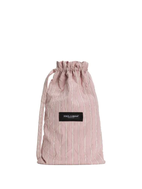 Dolce & Gabbana striped froissé crossbody bag Pink BM2503A0389