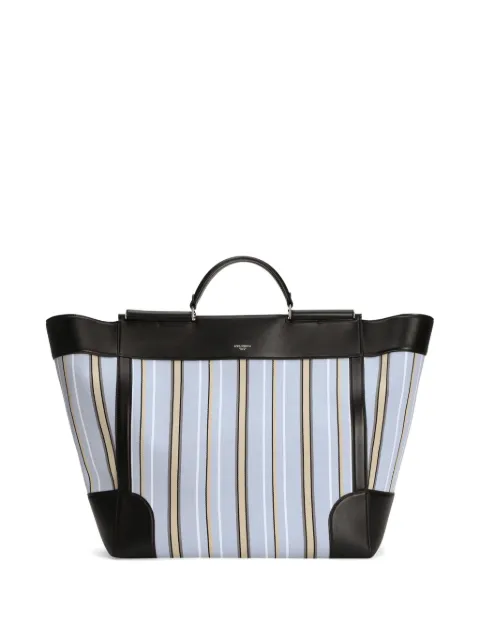 Dolce & Gabbana Sicily striped jacquard handbag Blue BM2478B0379