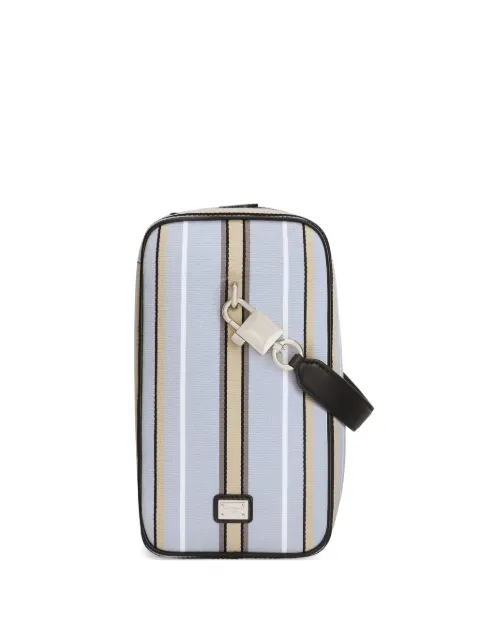 Dolce & Gabbana lock jacquard fabric handbag Blue BM2449A0379