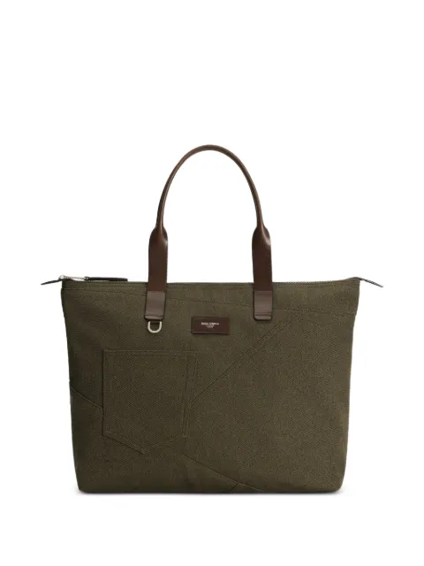 Dolce & Gabbana Adamo pocket panelled tote bag Green BM2375AU393