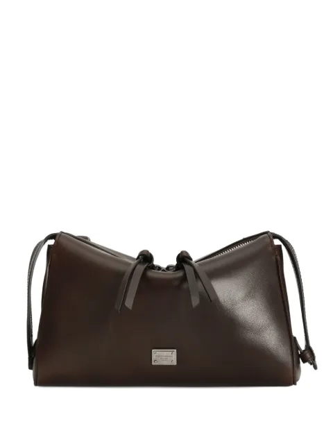 Dolce & Gabbana Vittoria Tempesta leather shoulder bag Brown BM2049AU994
