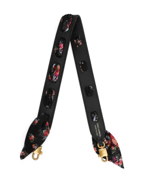Dolce & Gabbana floral-print shoulder bag strap Black BI3468A0216