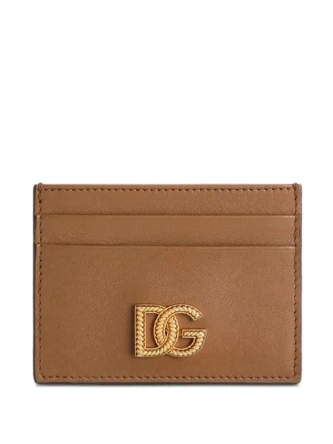 Dolce & Gabbana woven DC logo card holder Brown BI0330AK274