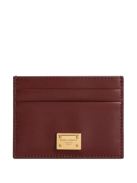 Dolce & Gabbana Plongé calfskin card holder Red BI0330A9S25
