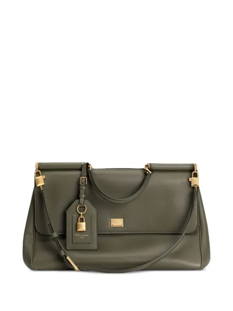 Dolce & Gabbana maxi My Sicily padlock top-handle tote bag Green BB7814B7321
