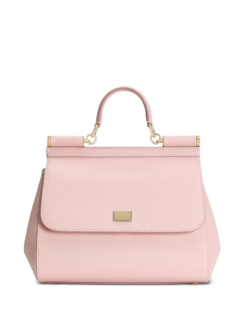 Dolce & Gabbana large Sicily handbag in Dauphine calfskin Pink BB6002B1001