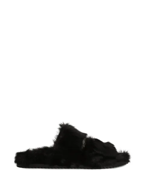 Dolce & Gabbana DG Casual kid goat sandals Black A80574A0089