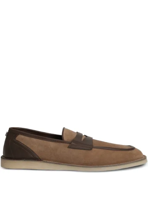 Dolce & Gabbana logo-plaque loafers Brown A50744A0084