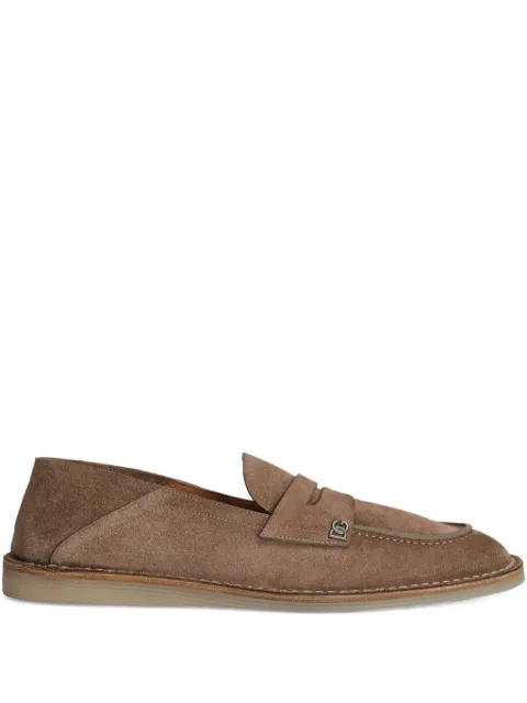 Dolce & Gabbana reversed calfskin slippers Brown A50739AS707