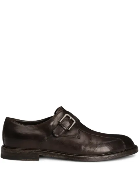 Dolce & Gabbana buckle-strap monk shoes Brown A10895A0096