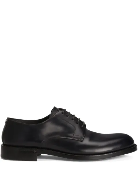 Dolce & Gabbana logo-plaque leather derby shoes Blue A10879A1203