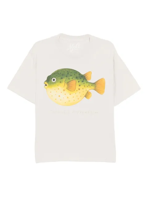 Melt graphic-print T-shirt Neutrals MS5070WHITE