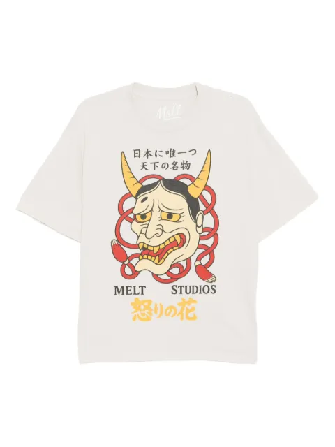 Melt graphic-print T-shirt Neutrals MS5069WHITE