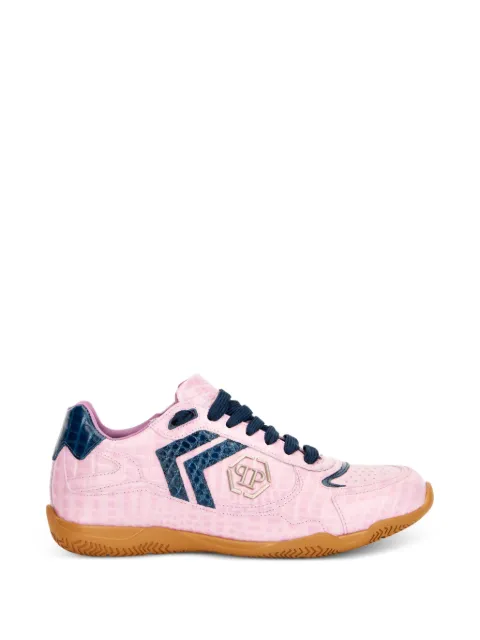 Philipp Plein Pit-$top cocco crocodile-effect low-top sneakers Pink SAFSUSC0907PLE010N