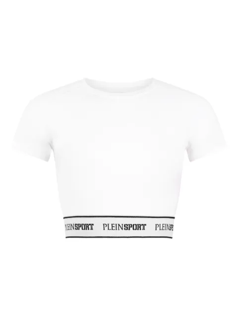 Plein Sport cropped T-shirt White SAFCWTK3896STE003N
