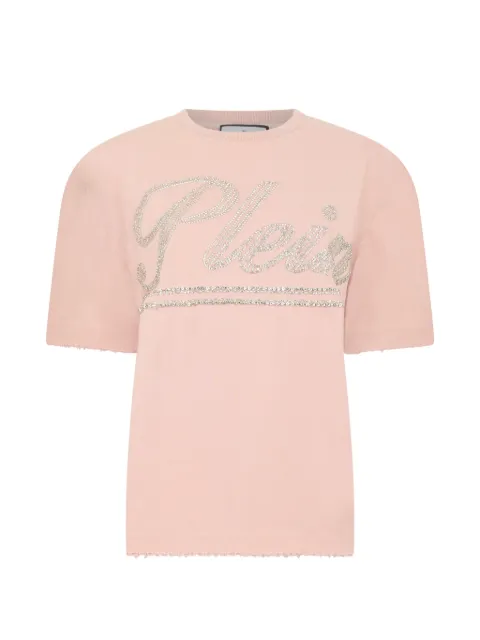 Philipp Plein logo-strass T-shirt Pink SAFCWTK3872PTE004N