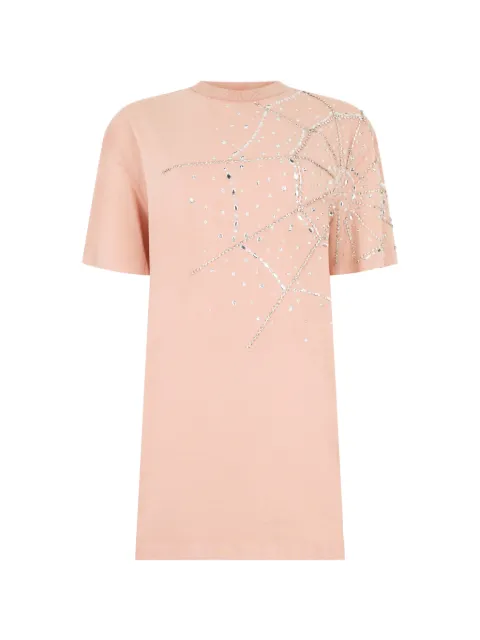 Philipp Plein mini spiderweb-strass dress Pink SAFCWTG0682PJY002N