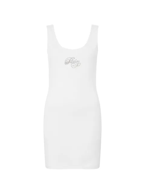Philipp Plein mini logo-detail dress White SAFCWTG0694PJY002N