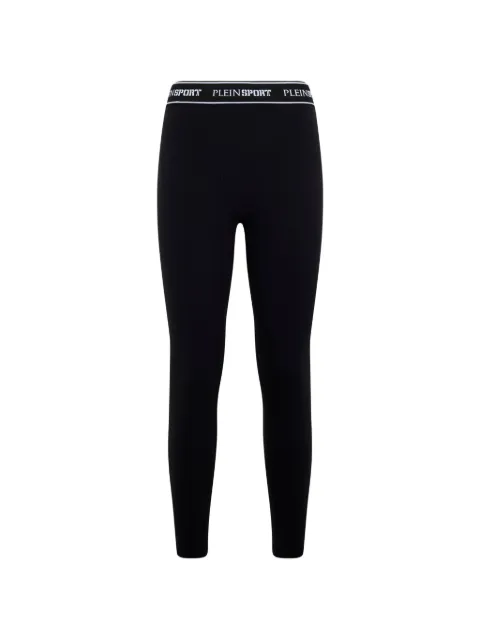 Plein Sport logo elastic leggings Black SAFCWJT2215STE003N