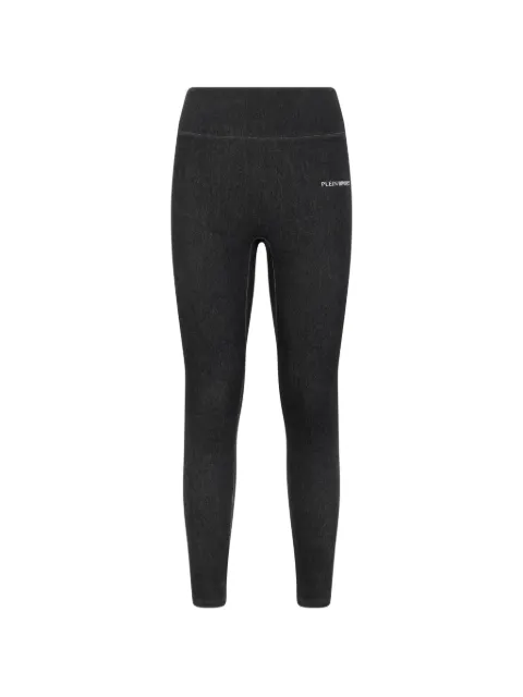 Plein Sport logo-lettering leggings Black SAFCWJT2235STE003N