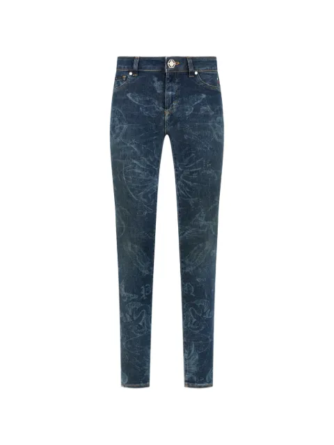 Philipp Plein butterfly tattoo jeggings Blue SAFCWDT2884PDE004N