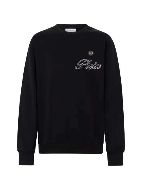 Philipp Plein crew-neck signature sweatshirt Black SAFCMJO1436PTE180N