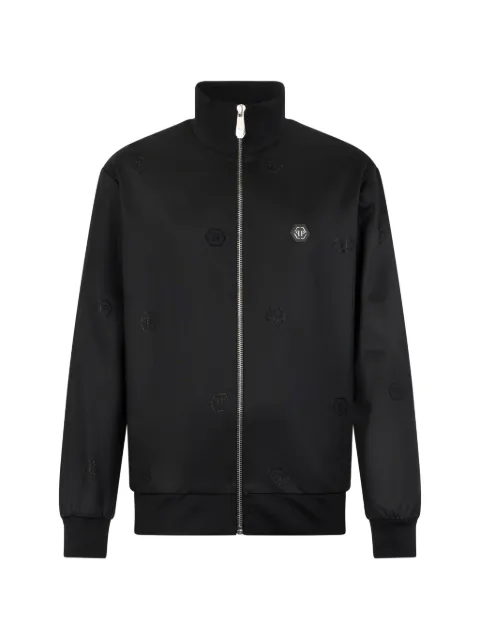 Philipp Plein monogram-pattern sport jacket Black SAFCMJB3877PTE003N