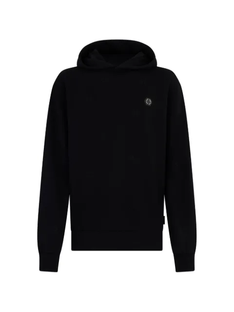 Philipp Plein logo hoodie Black SAFCMJB3874PTE003N