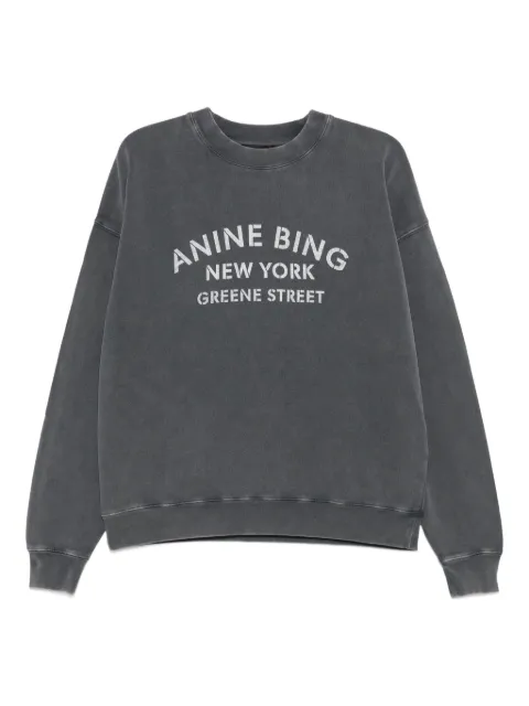 ANINE BING logo-print sweater Grey A0811728WBL1