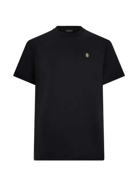 Billionaire round-neck logo-patch T-shirt Black BAFCMTK8950BTE014N