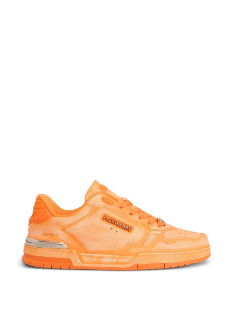 Plein Sport sprayed leather sneakers Orange SAFSUSC0841SLE004N