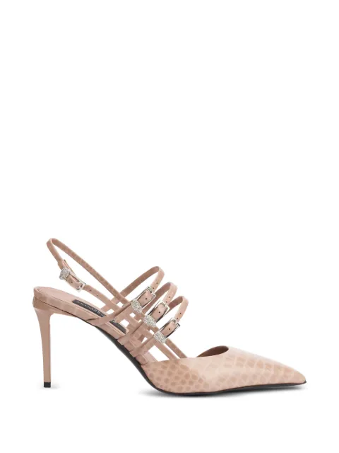 Philipp Plein croco-print heeled pumps Neutrals SAFSWSD0719PLE010N