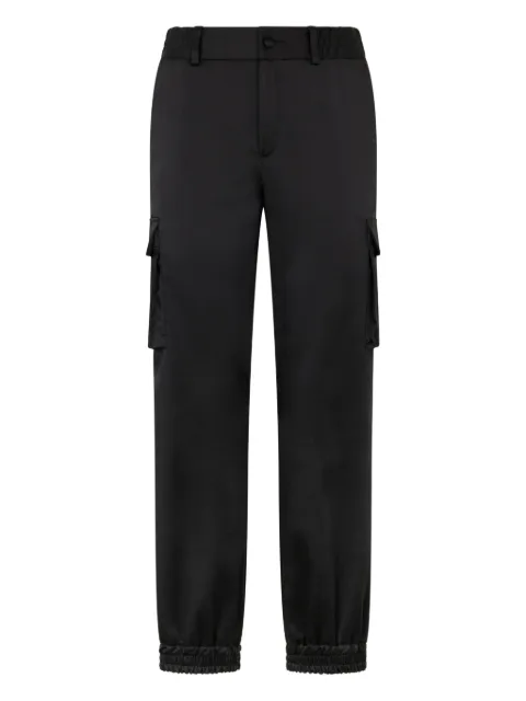 Philipp Plein satin drawstring-waist trousers Black SAFCWRT1675PTE003N