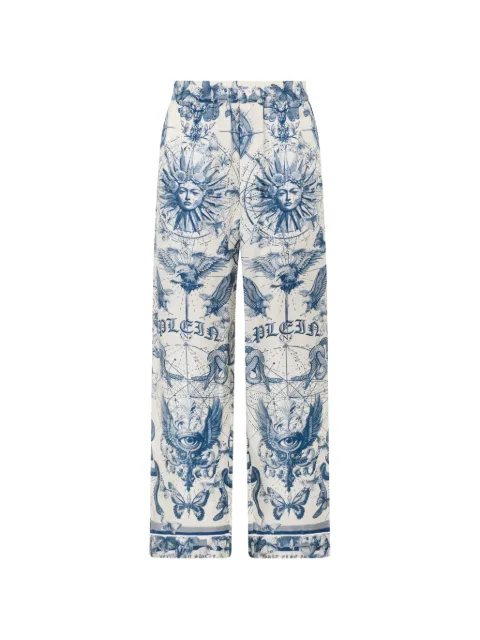 Philipp Plein printed trousers White SAFCWRT1665PTE104N