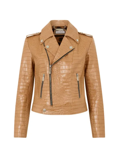 Philipp Plein Cocco biker jacket Neutrals SAFCWLB1201PLE010N