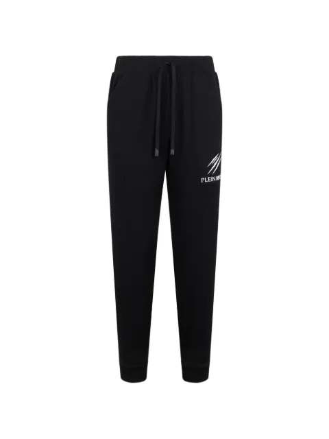 Plein Sport ribbed scratch joggers Black SAFCWJT2220STE003N