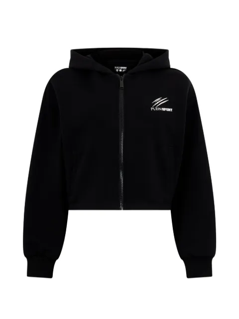 Plein Sport zip-fastening hooded sweatshirt Black SAFCWJB1938STE003N