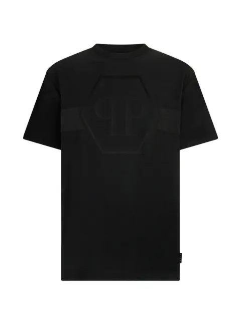Philipp Plein hexagon round-neck T-shirt Black SAFCMTK8885PJY002N