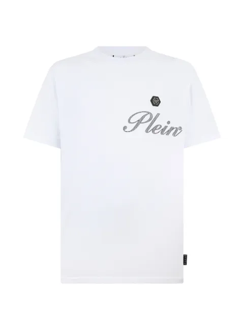 Philipp Plein round-neck signature T-shirt White SAFCMTK8880PJY002N