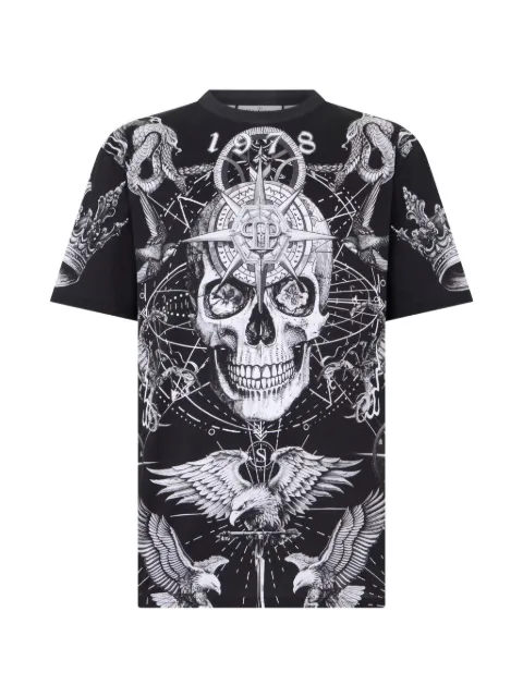 Philipp Plein round-neck printed T-shirt Black SAFCMTK8850PJY002N